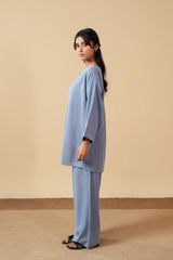 Pastel Blue Linen Co-Ord Set