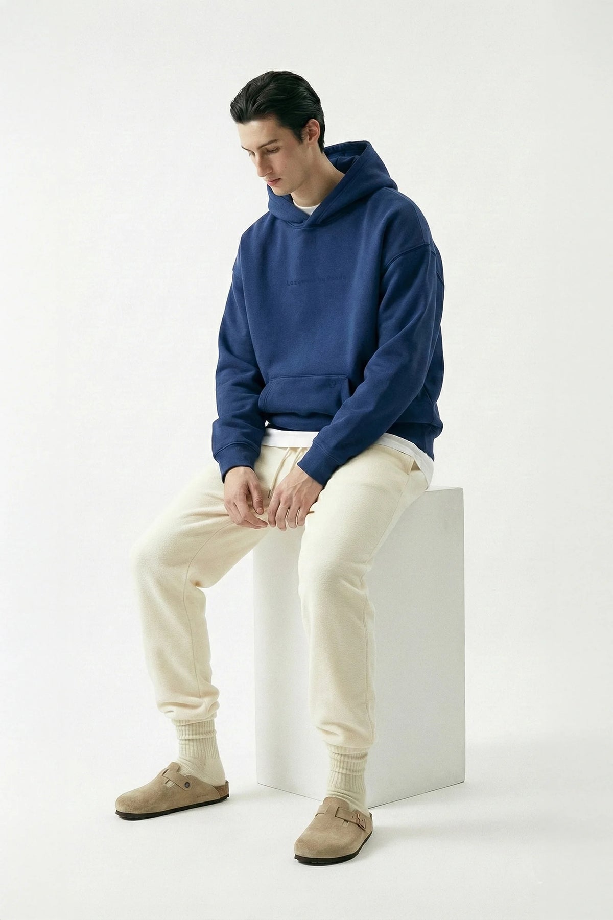 Lazywear Essential Hoodie — Mysterious Blue — M